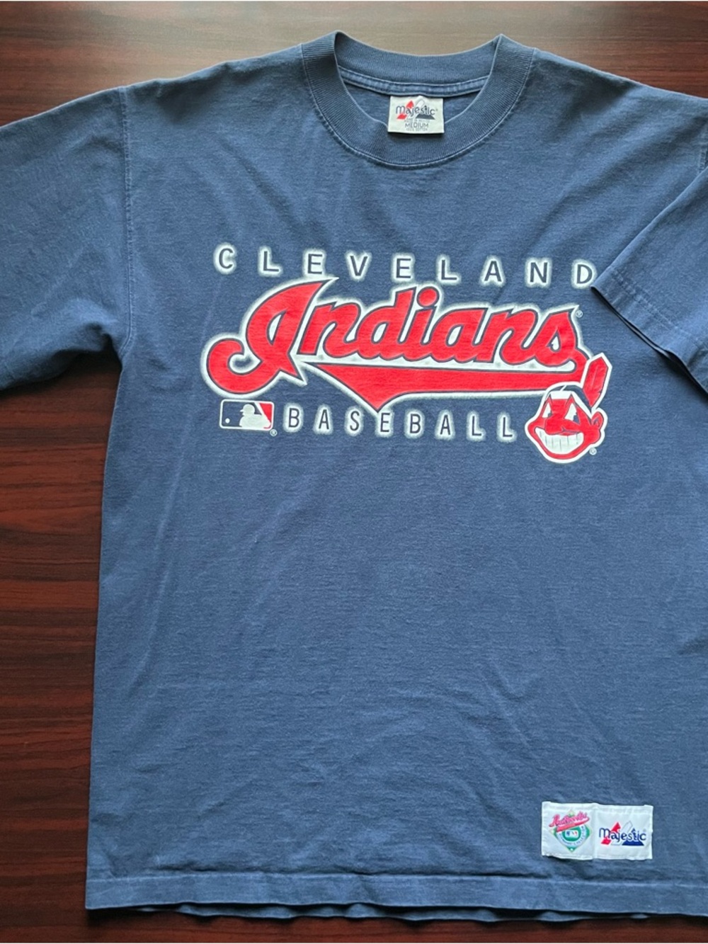 Vintage Cleveland Indians T Shirt Majestic Size Medium